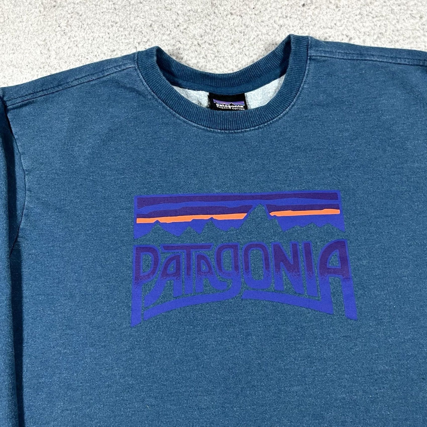 Patagonia Patagonia Sweatshirt Men M Graphic Pullover Long Sleeve Crewneck Organic Fitz Blue Cotton Fleece Logo All Seasons Hiking Running Walking Size US M / EU 48-50 / 2 - 6 Thumbnail