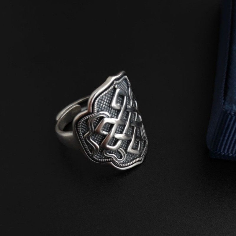 Vintage Resizable 925 Sterling Silver Knot Open Ring Size ONE SIZE - 5 Thumbnail