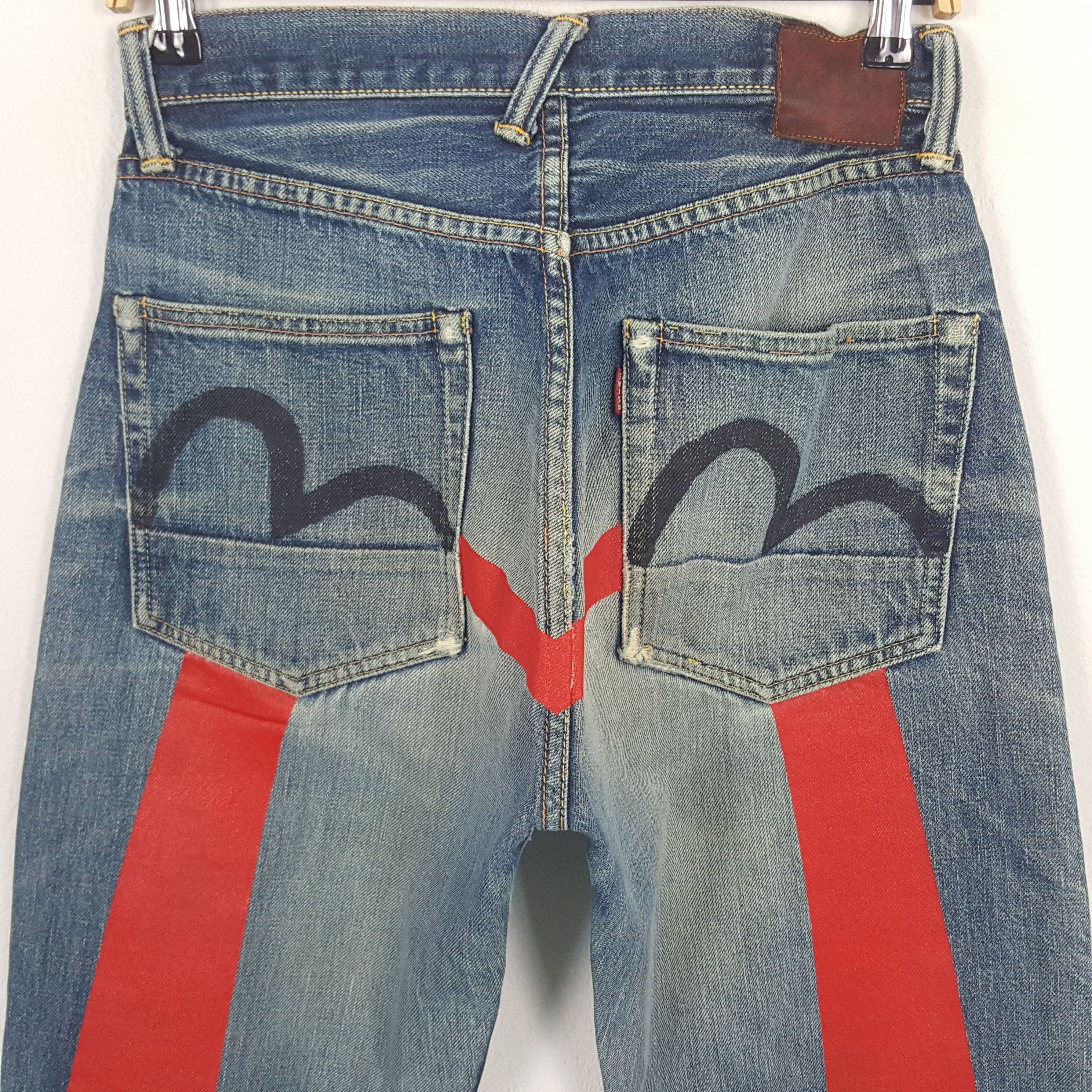 Evisu × Japanese Brand × Vintage Vintage Evisu Japanese Brand Daicock Custom Art Denim Jeans Size US 27 - 2 Thumbnail