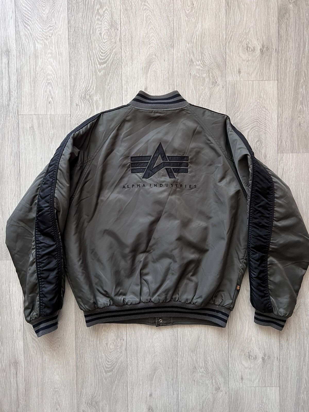 Vintage Alpha Industries Bomber Jacket Big Logo 90s | Grailed