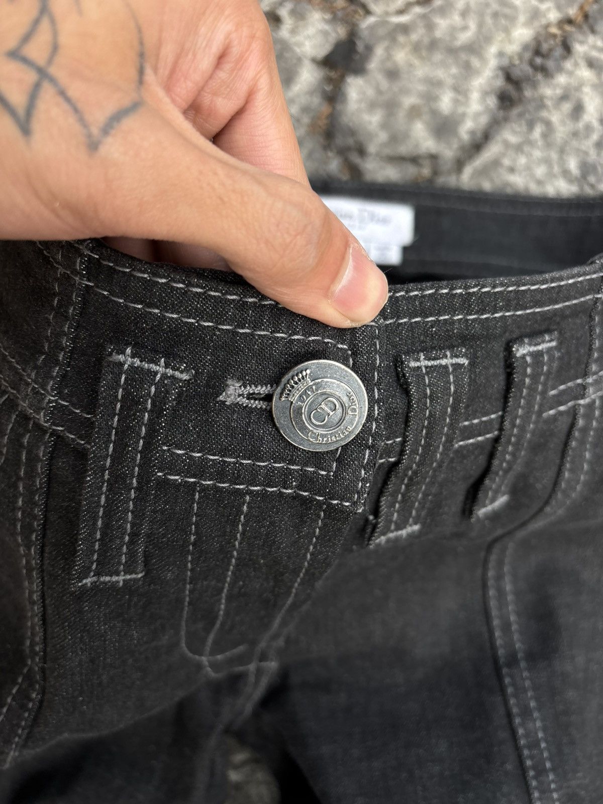 Dior christian dior jeans leather braid black 2006 by galiano Size 27" / US 4 / IT 40 - 9 Thumbnail