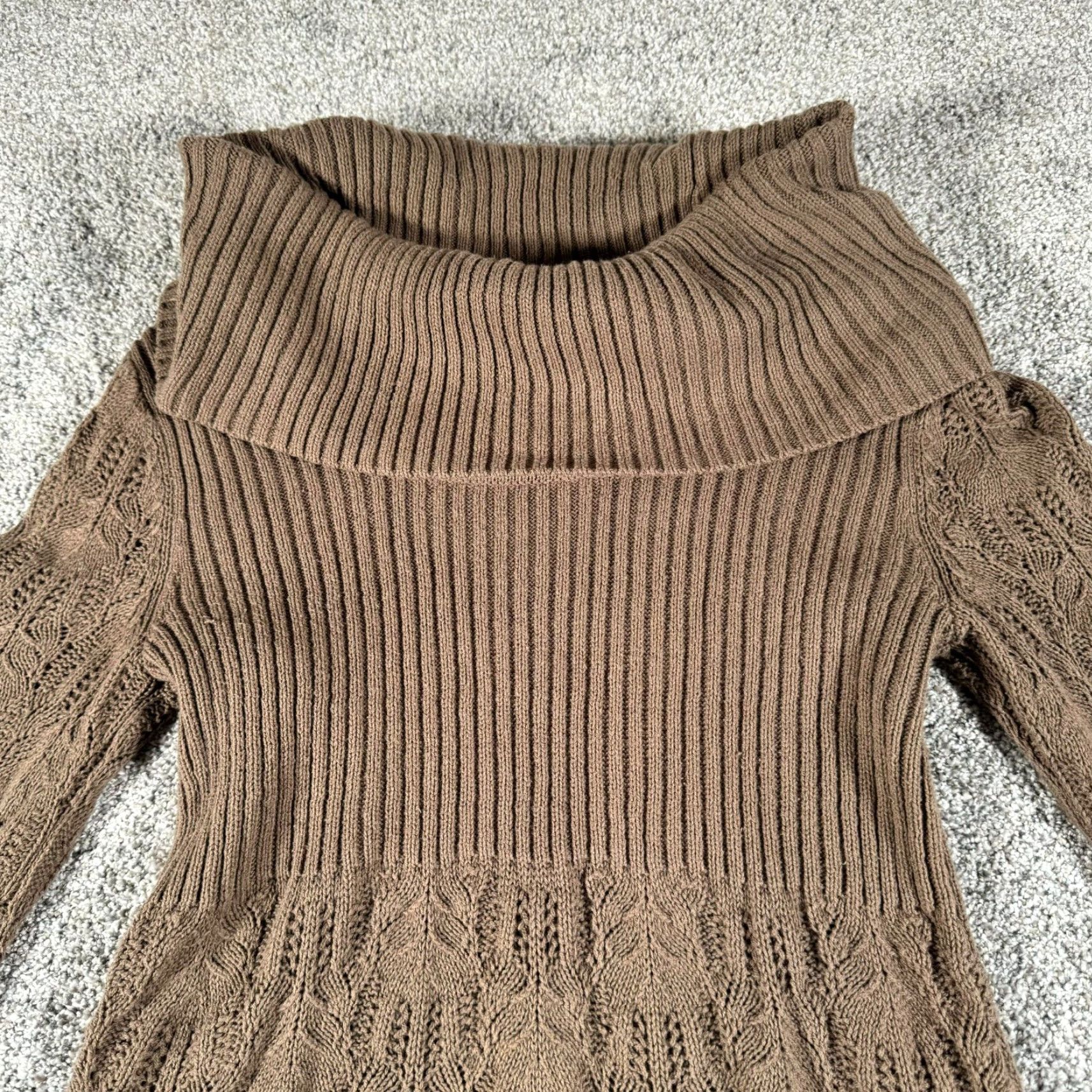 Vintage Valerie Stevens Sweater Women Small Turtleneck Cottagecore Cable Knit 90s Y2K Boho Womens Size S / US 4 / IT 40 - 4 Thumbnail