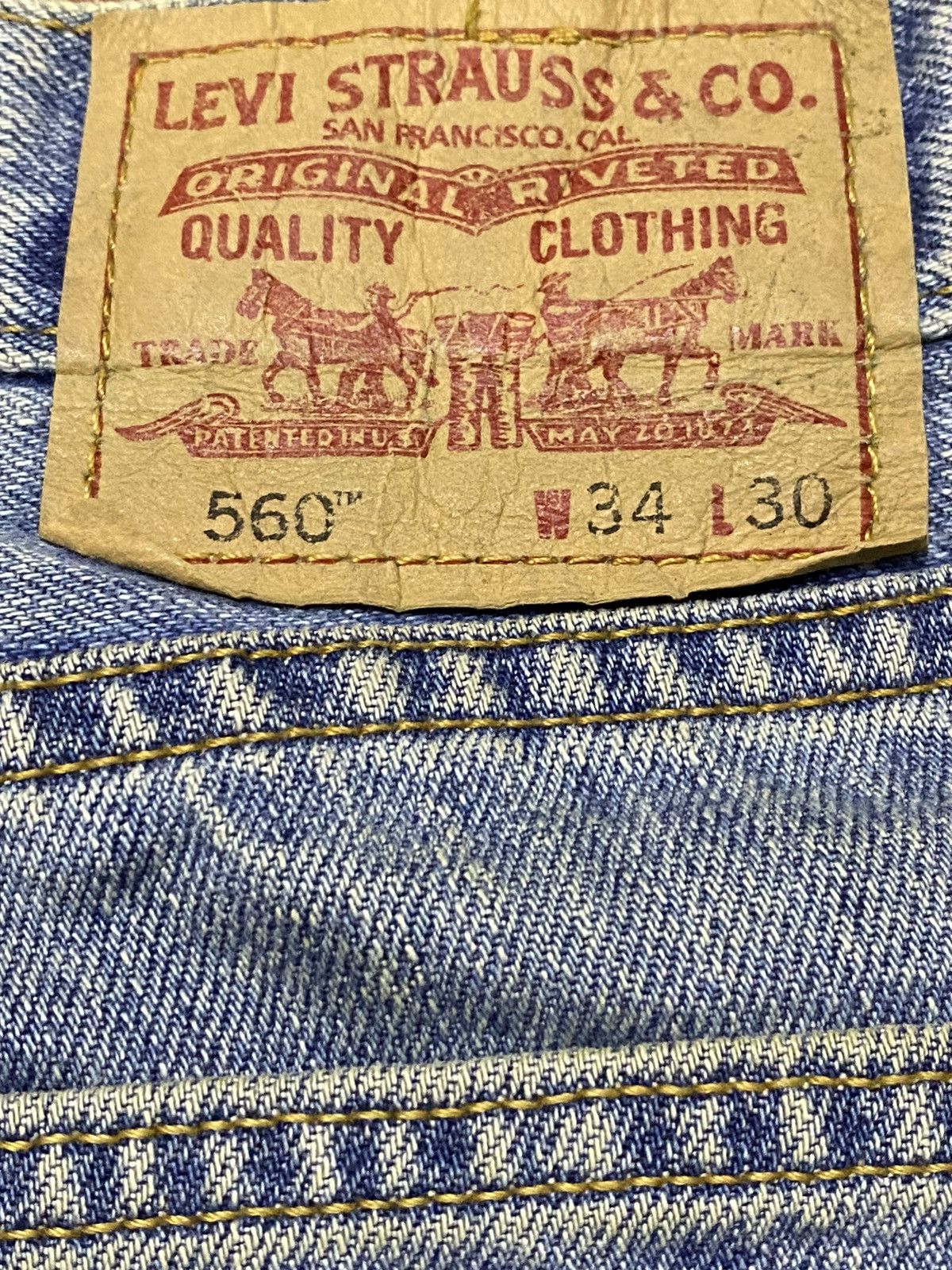 Levi's Vintage Levis 560 Faded Wash short Jeans Size US 34 / EU 50 - 5 Thumbnail