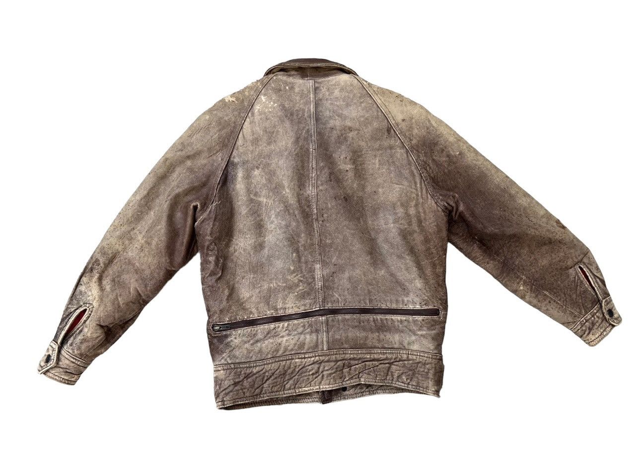 Leather Vintage 80s ixi:z Distress Patina Leather Lined Moto Jacket Size US M / EU 48-50 / 2 - 2 Thumbnail
