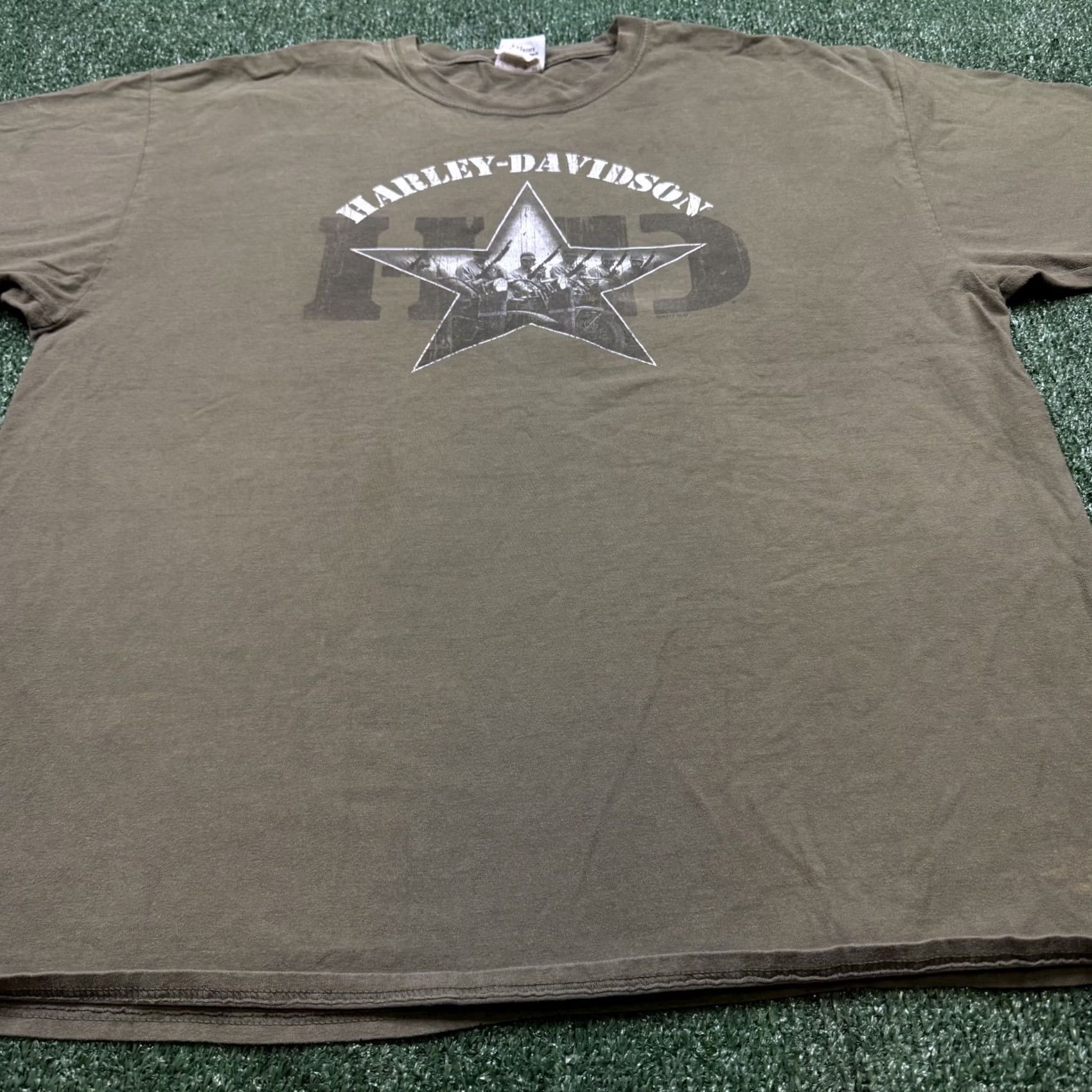 Harley Davidson VINTAGE Harley-Davidson T Shirt Green Short Sleeve Men's Size 2XL Graphic Y2k Size US L / EU 52-54 / 3 - 7 Thumbnail