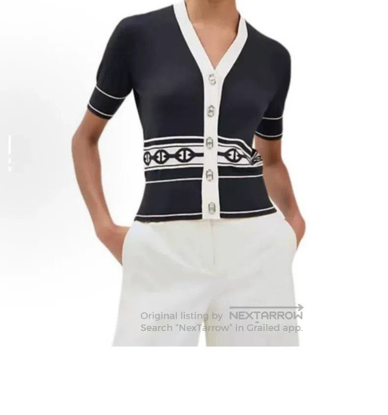 Hermes Knit Short Sleeve Cardigan