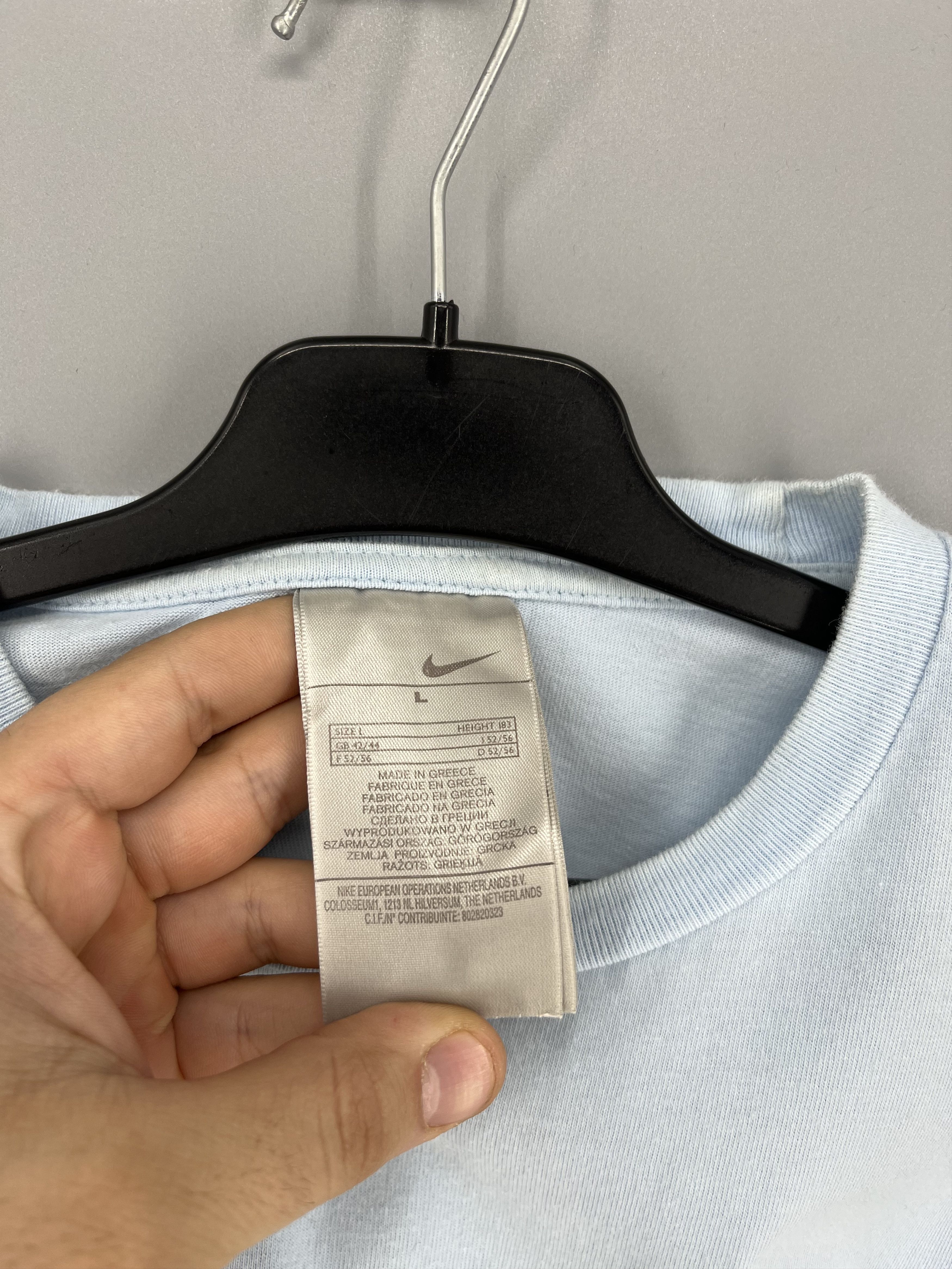 Nike NIKE T-Shirt White Big Blue Logo Size L Original Sportswear Size US L / EU 52-54 / 3 - 7 Thumbnail