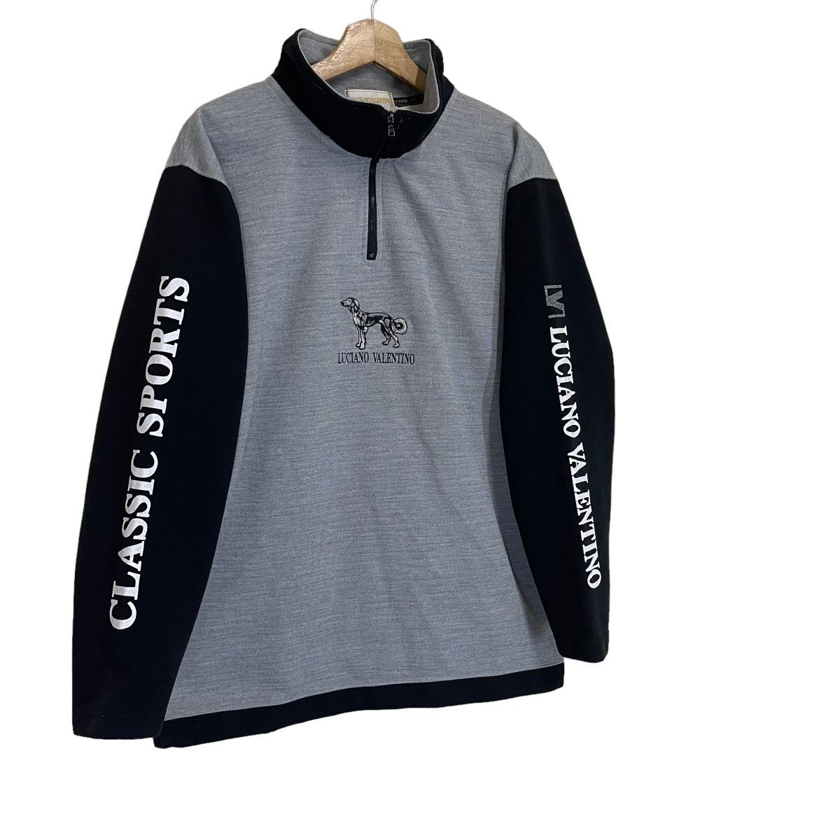 Designer Vintage Luciano Valentino Halfzip Sweatshirt Size M Size US M / EU 48-50 / 2 - 2 Thumbnail