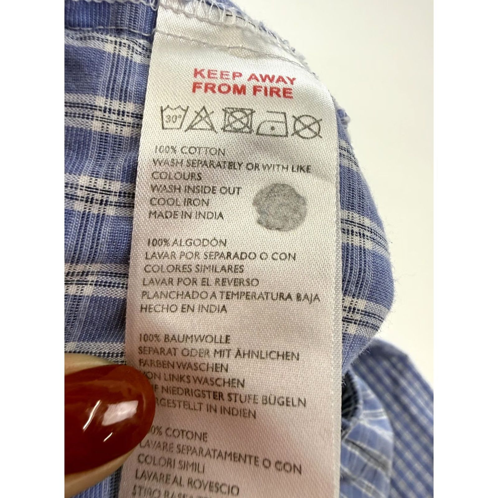 Bdg BDG Pajama Pants Mens XS Blue Gingham Cotton Lightweight Lounge Sleepwear Size US 27 - 4 Thumbnail