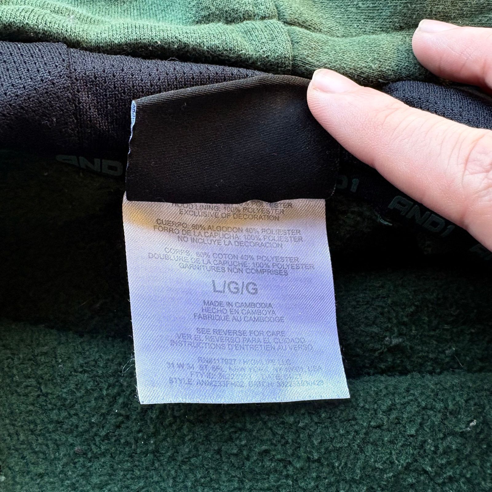 Vintage Vintage Y2K AND1 Boxy Green Sweatshirt Size US L / EU 52-54 / 3 - 4 Thumbnail