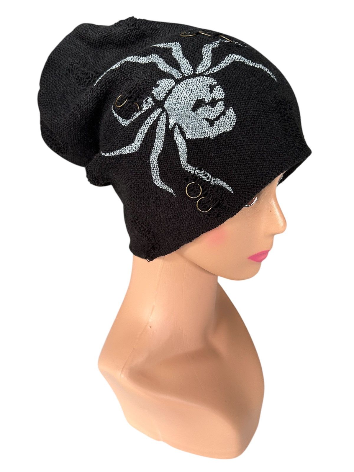 Kapital Skull Distressed Japanese Punk Bondage Style Beanie Hats Size ONE SIZE - 2 Thumbnail