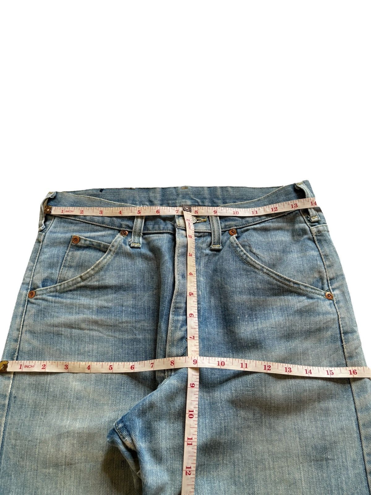 Lee Vintage Lee Talon Zipper Mud Wash Distressed Rip Loose Jean Size US 28 / EU 44 - 12 Thumbnail