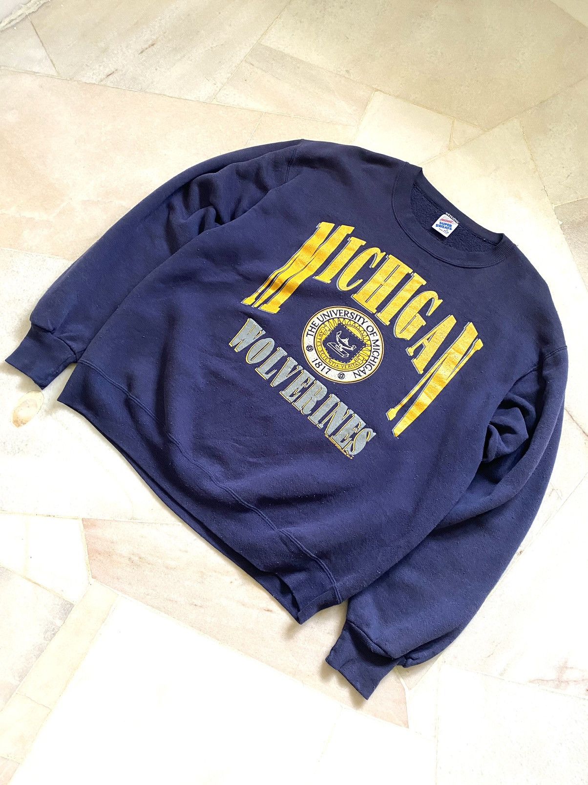 Vintage Vintage 1990 Michigan Wolverine sweatshirt Size US XL / EU 56 / 4 - 2 Thumbnail