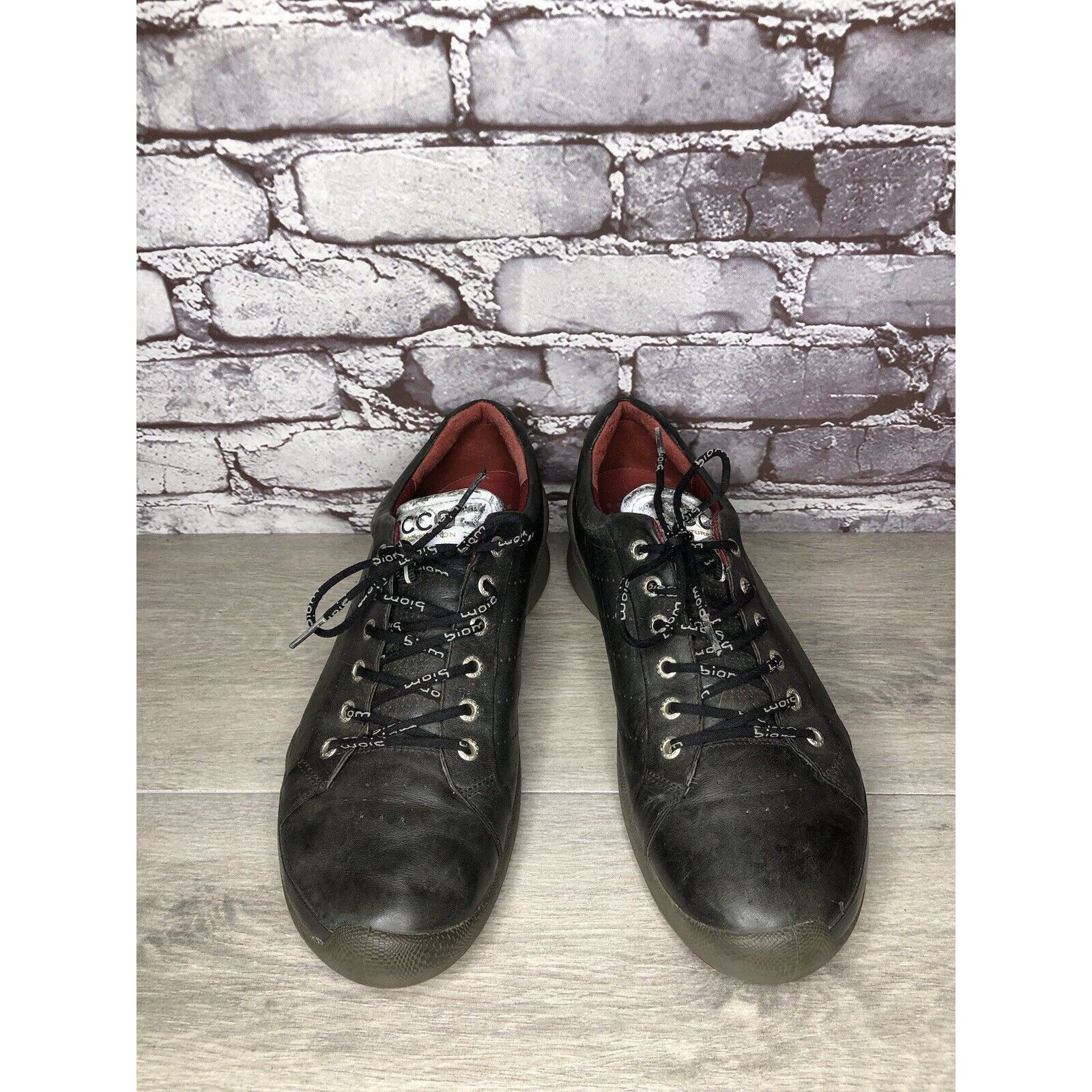 Ecco ECCO Biom Black Yak Leather Spikeless Red Casual Golf Shoes Size US 11 / EU 44 - 9 Thumbnail