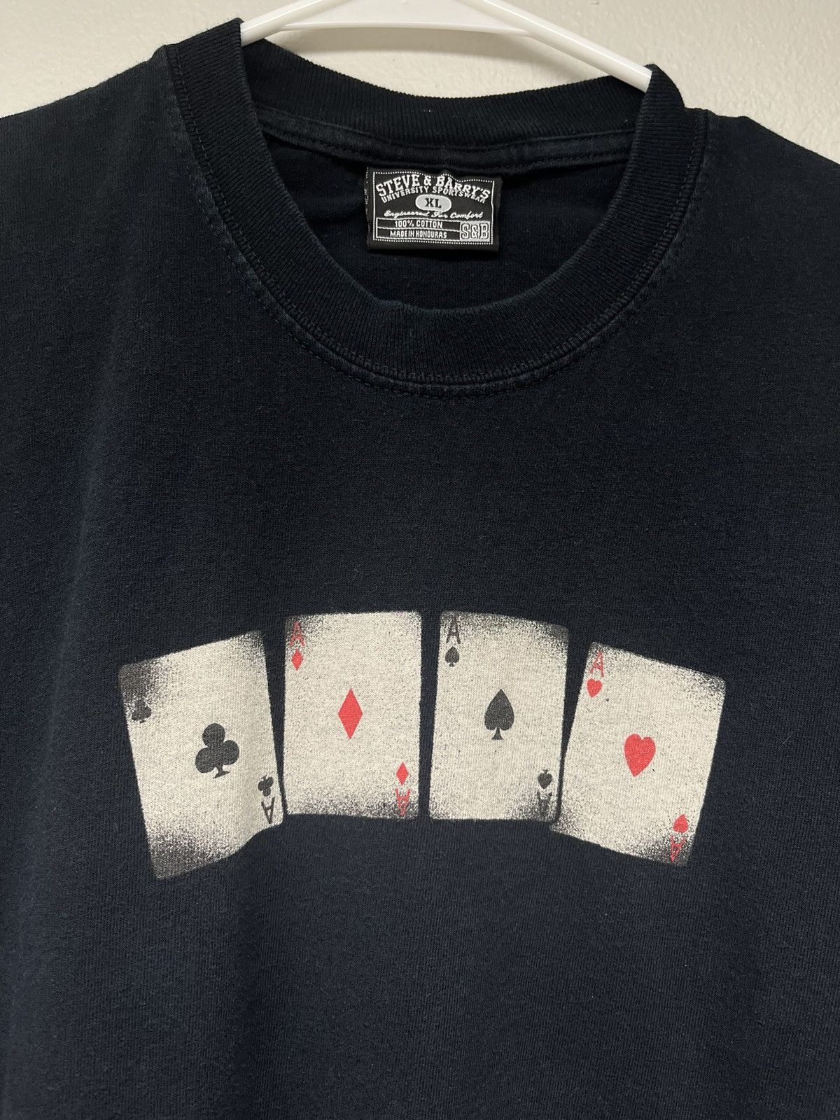 Steve And Barrys Vintage Steve & Barrys Aces Poker Cards Black Longsleeve Size US XL / EU 56 / 4 - 2 Thumbnail