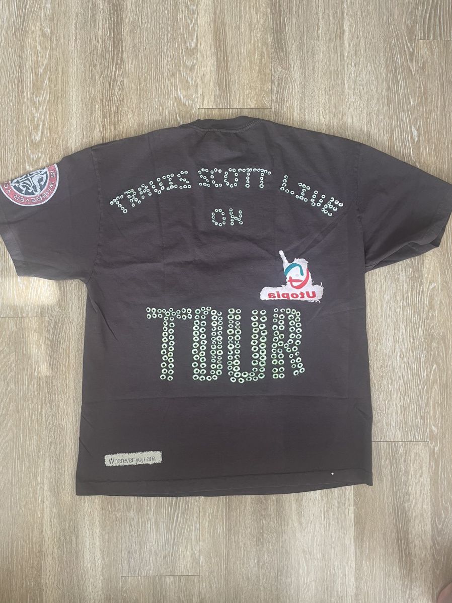 image of Travis Scott Vip Exclusive Utopia Tour Merch in Brown, Men's (Size XL)