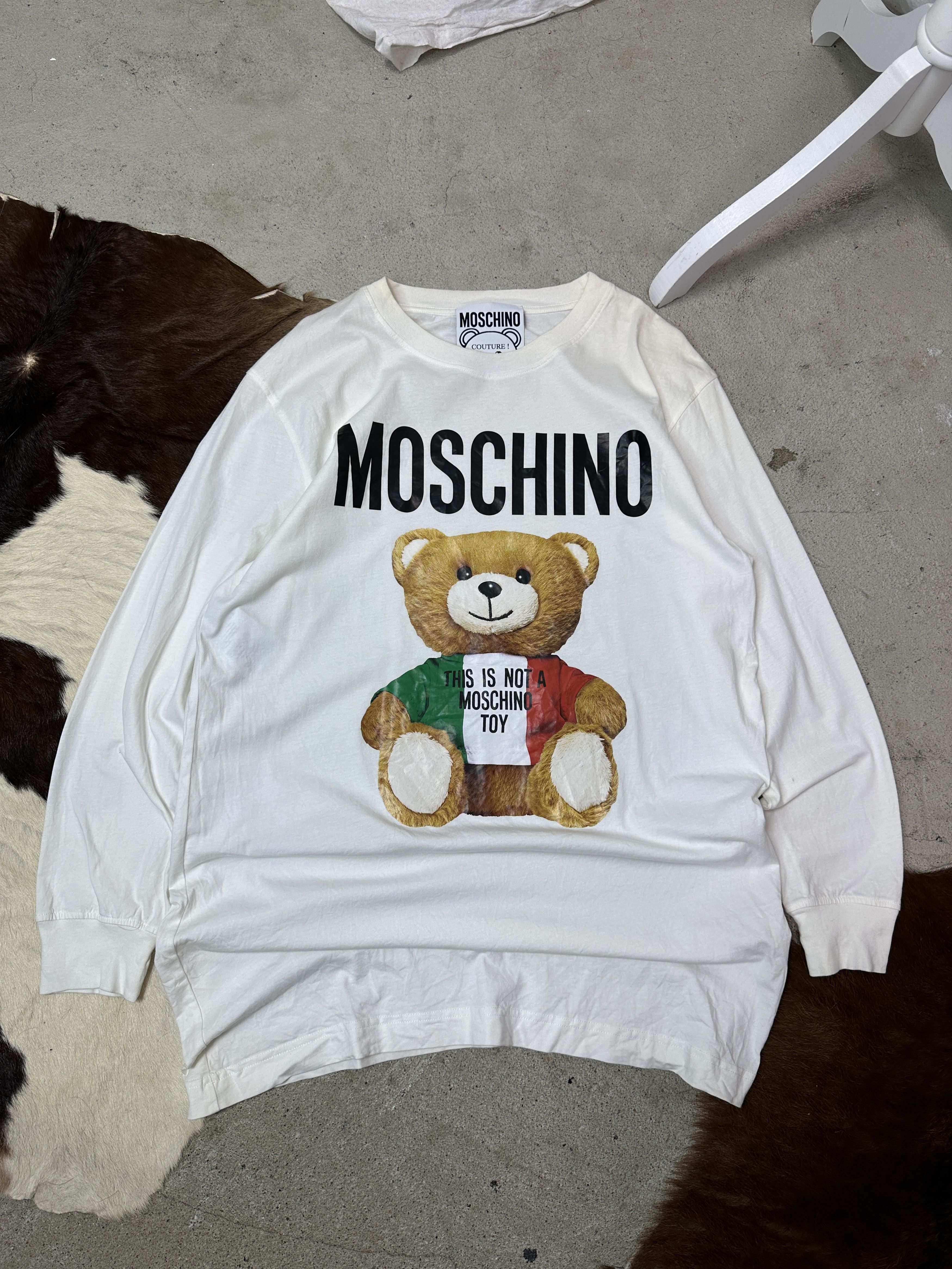 Moschino Vintage Printed Moschino Teddy Bear Longsleeve Y2K Size S / US 4 / IT 40 - 2 Thumbnail
