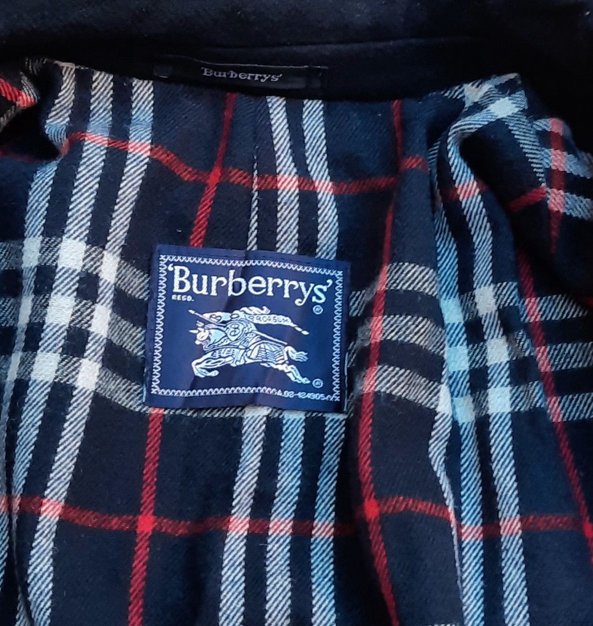 Burberry Burberrys Navy Wool Classic mens Double Breasted pea coat Size US L / EU 52-54 / 3 - 6 Thumbnail
