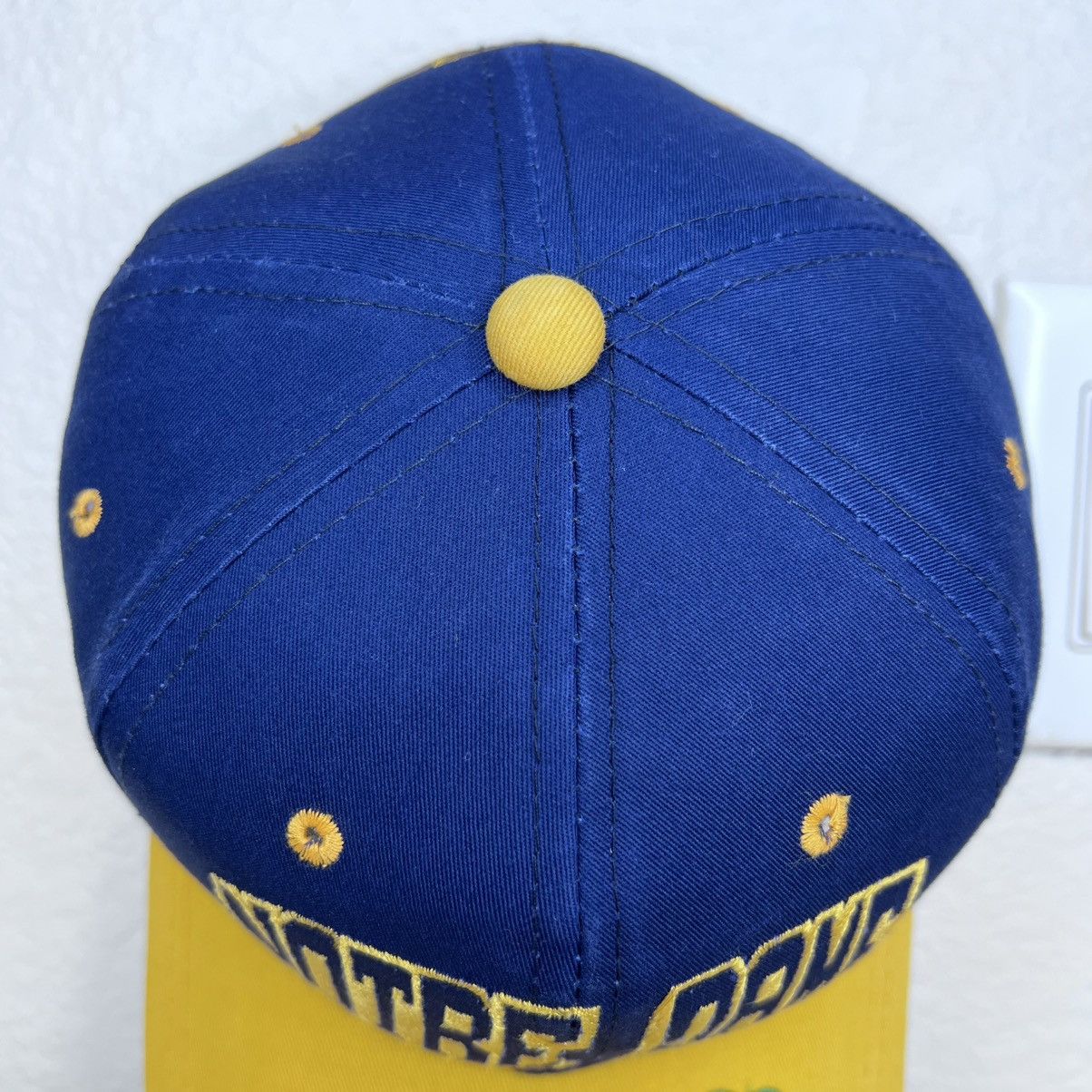 NCAA Vintage 1990s Notre Dame Fighting Irish Blockhead Snapback 🔥 Size ONE SIZE - 8 Thumbnail