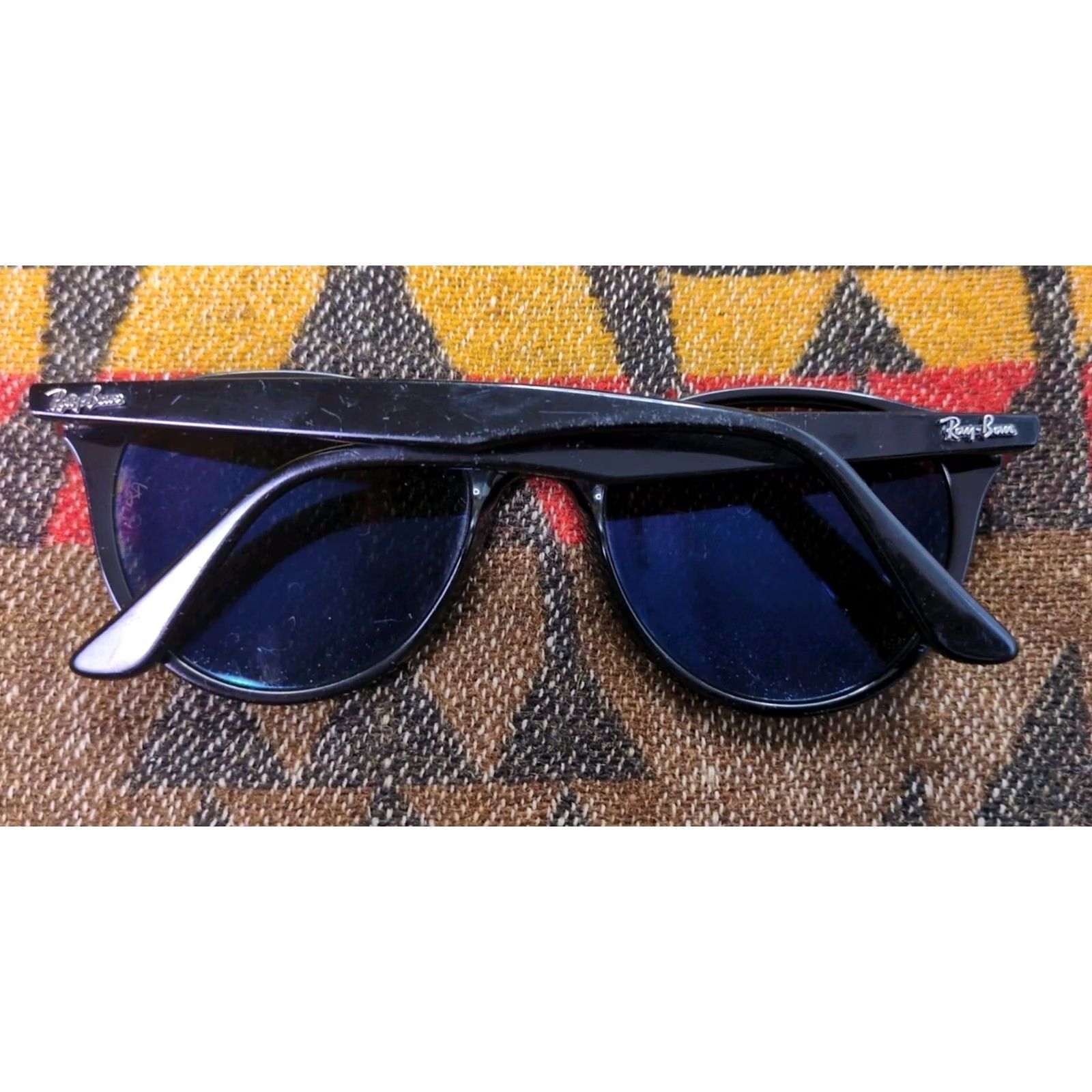 Vintage Ray-Ban Sunglasses RB4305 Havana Black Tortoise Shell Plastic Round Unisex Adults Made In Italy (Frames Only) Size ONE SIZE - 4 Thumbnail