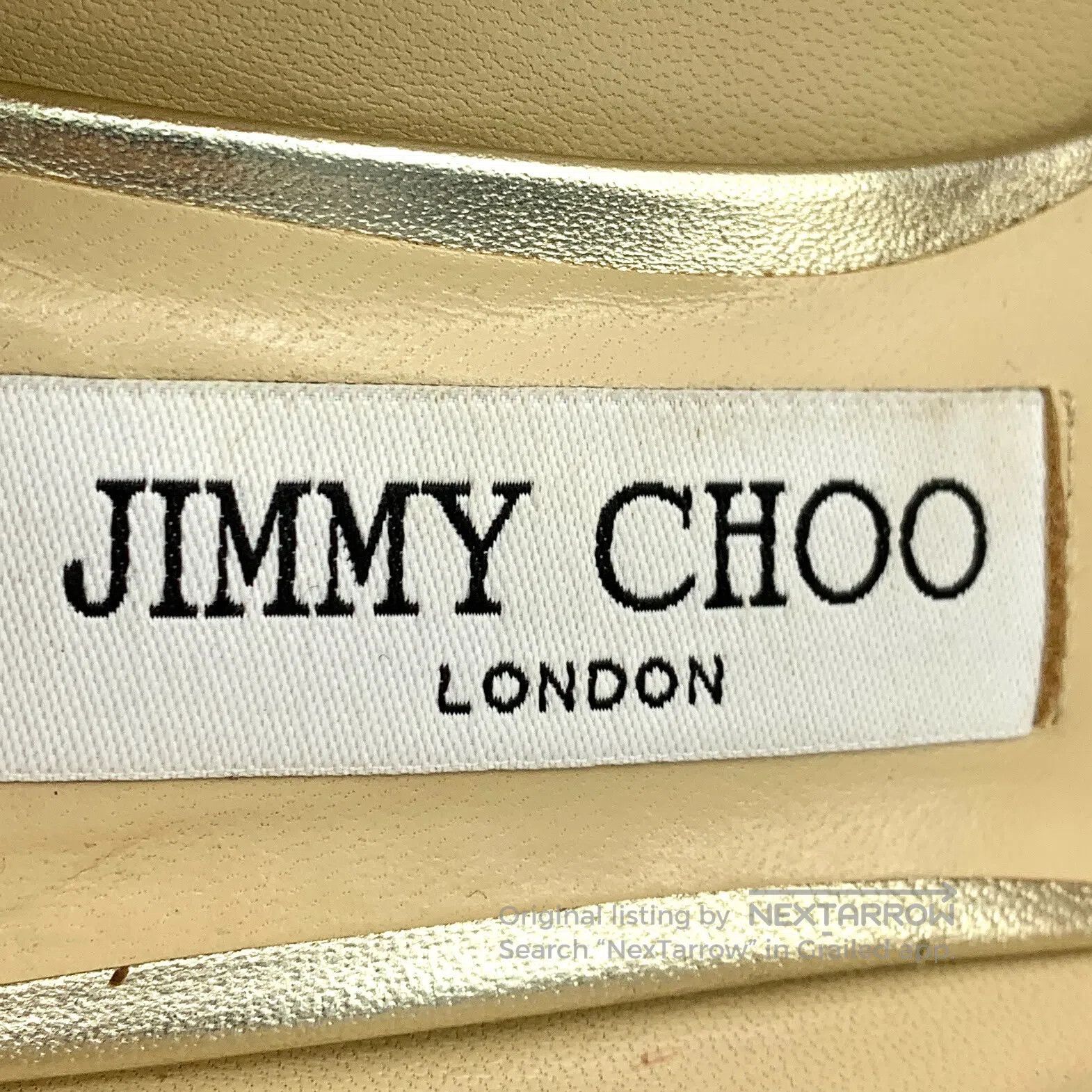 Jimmy Choo Jimmy Champagne glitter fine point stiletto high heels| Size US 4 / IT 34 - 7 Thumbnail