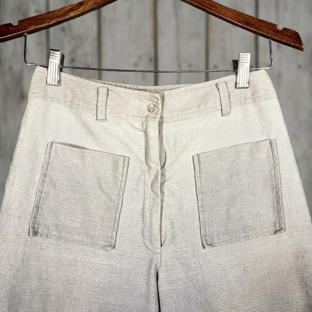 Vintage VINTAGE Womens Jeans Pants 10 Dip Dye Gradient Hippie Flare Brushed Cotton Flower 1970s Bell Bottoms Boho Embroidered Dark Wash Jeans Womens Size 32" / US 10 / IT 46 - 1 Thumbnail