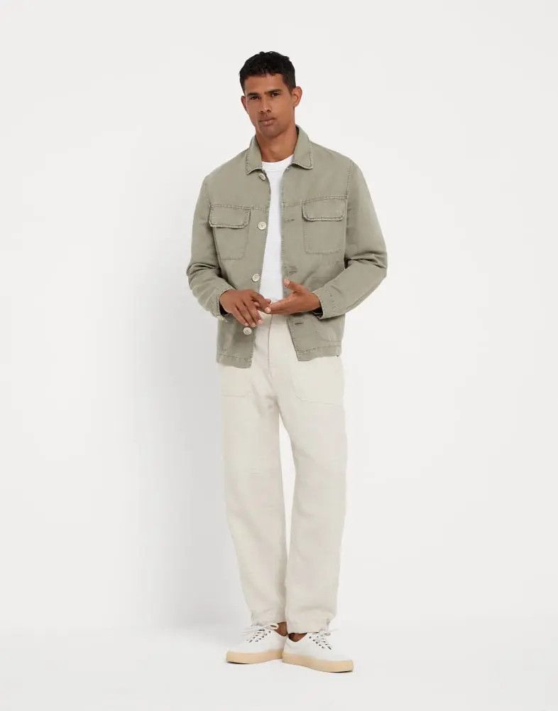 Brunello Cucinelli o1w1db10925 Long Jacket in Bright Green Size US L / EU 52-54 / 3 - 3 Thumbnail