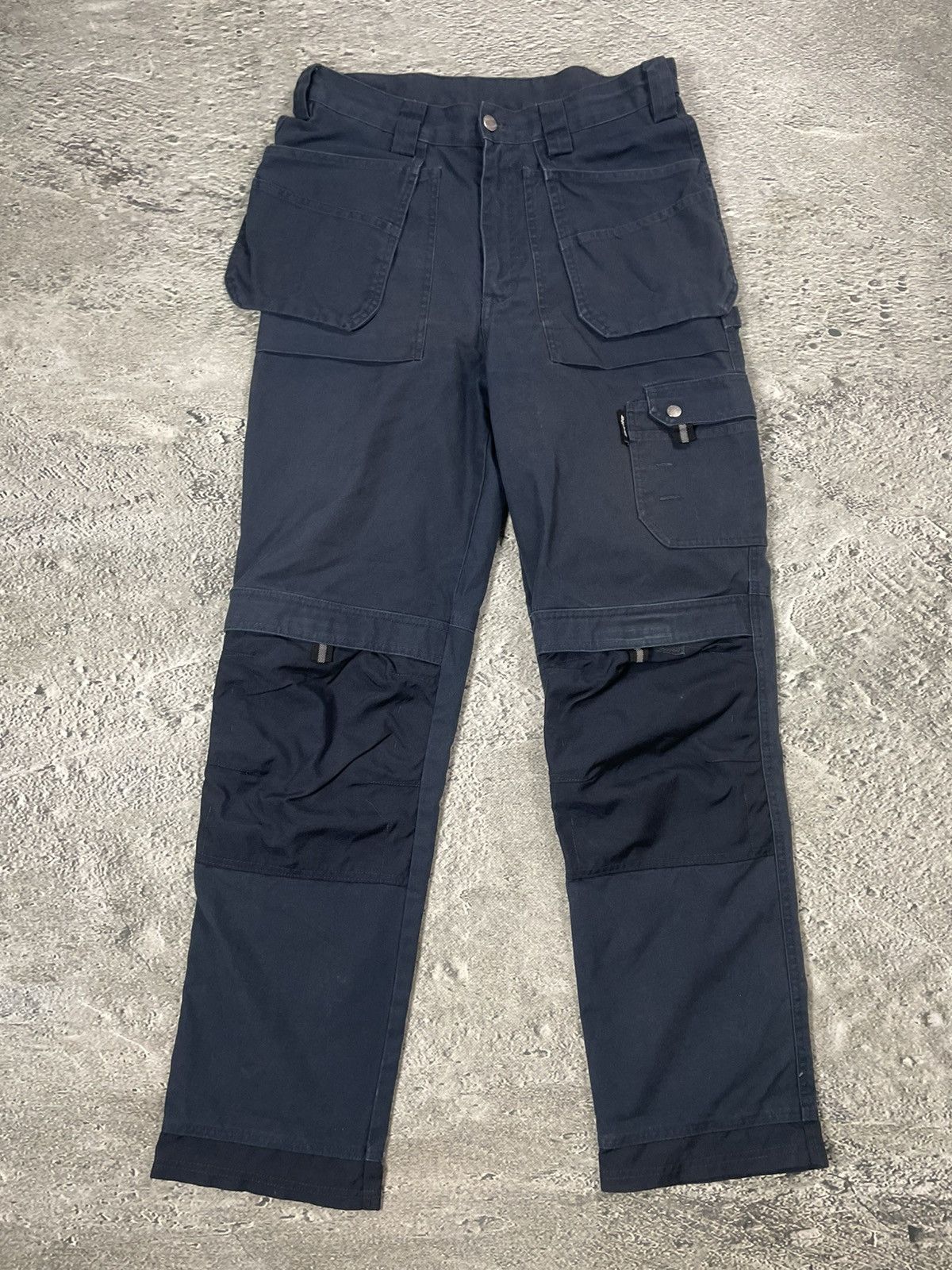 Vintage Dickies cargo pants vintage workwear grey black Size US 34 / EU 50 - 1 Thumbnail