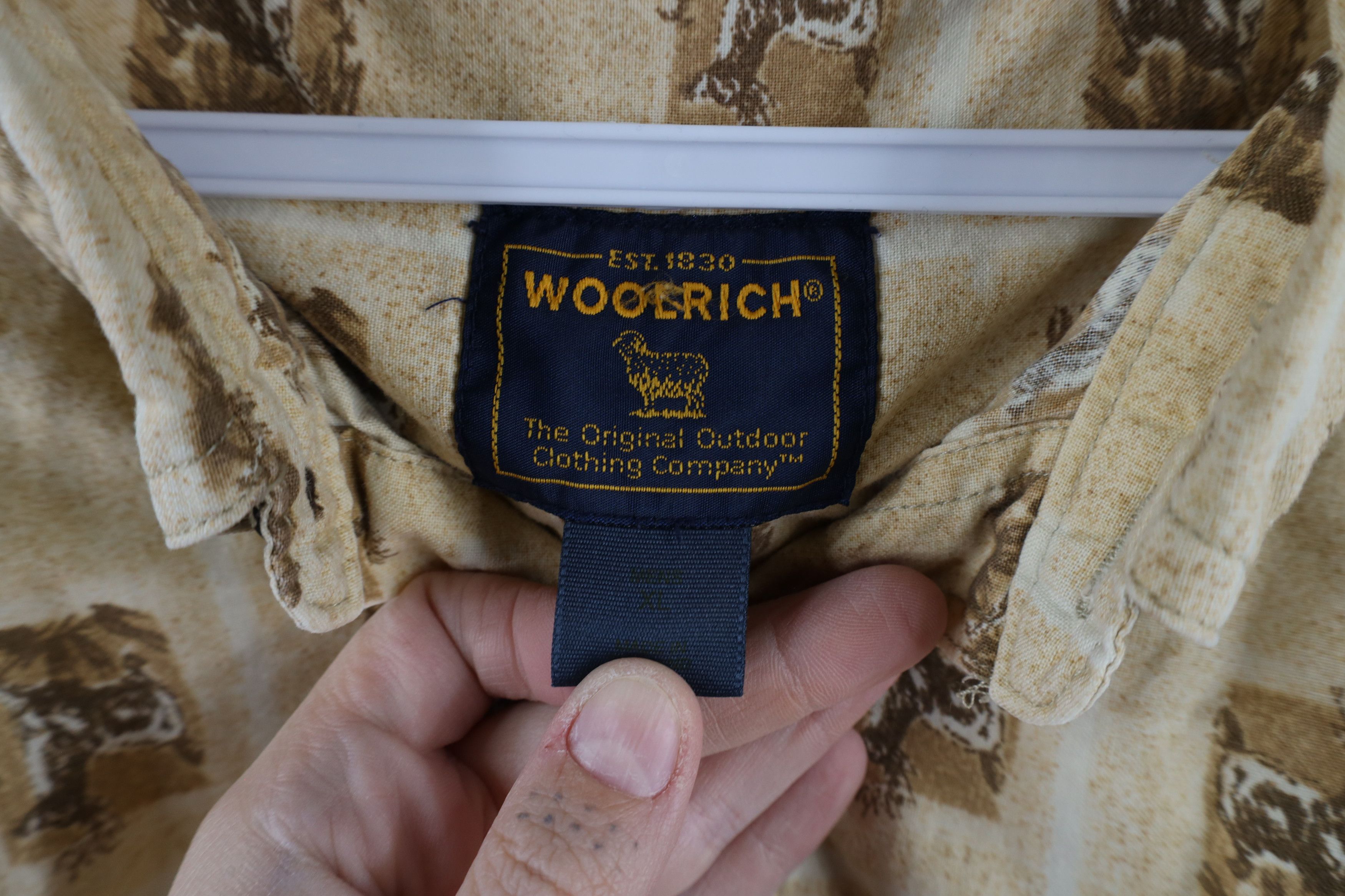Vintage × Woolrich Woolen Mills Vintage 90s Woolrich Over Print Short Sleeve Button Shirt Size US XL / EU 56 / 4 - 9 Thumbnail