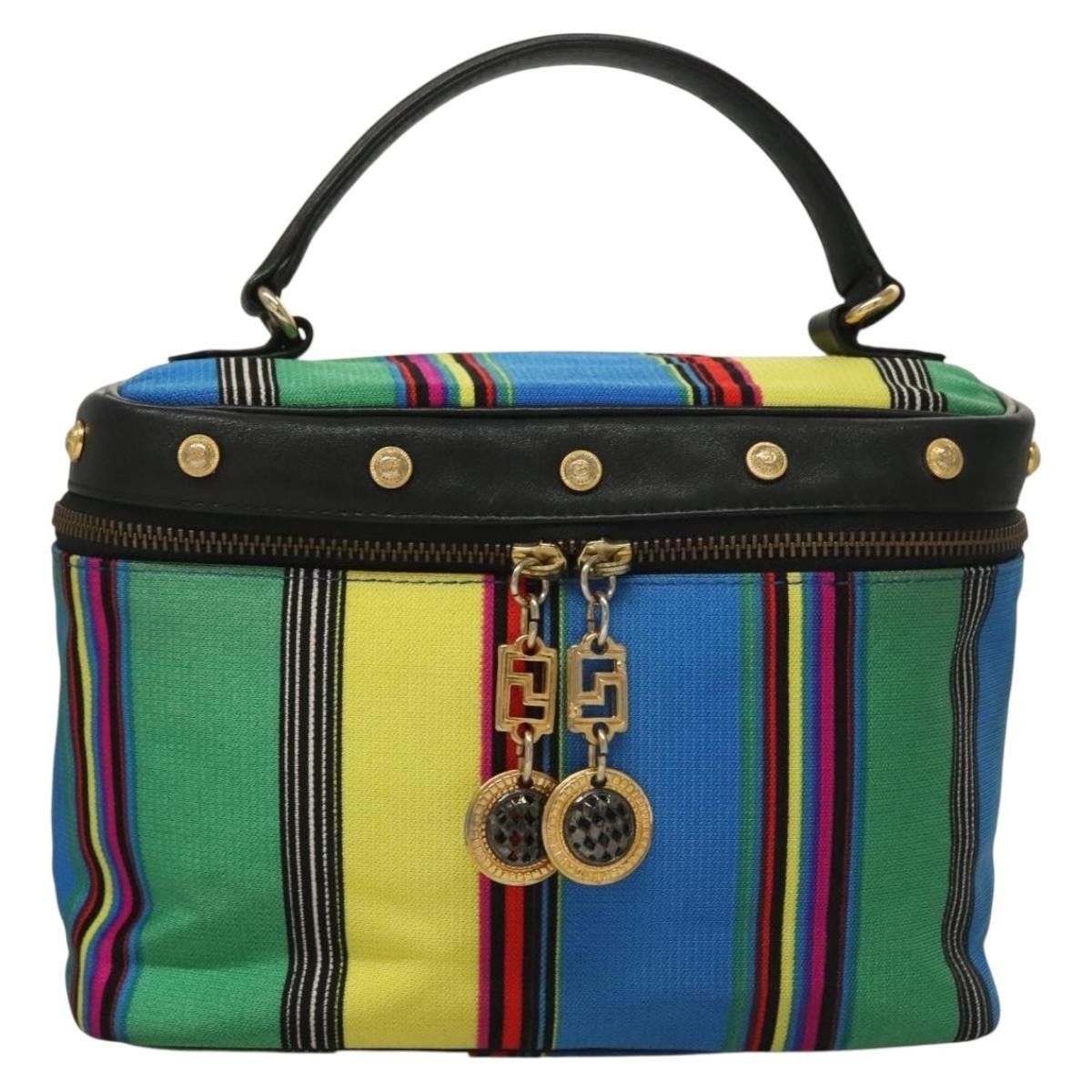 Versace Versace Vanity Hand Bag Canvas and Leather Size ONE SIZE - 1 Thumbnail