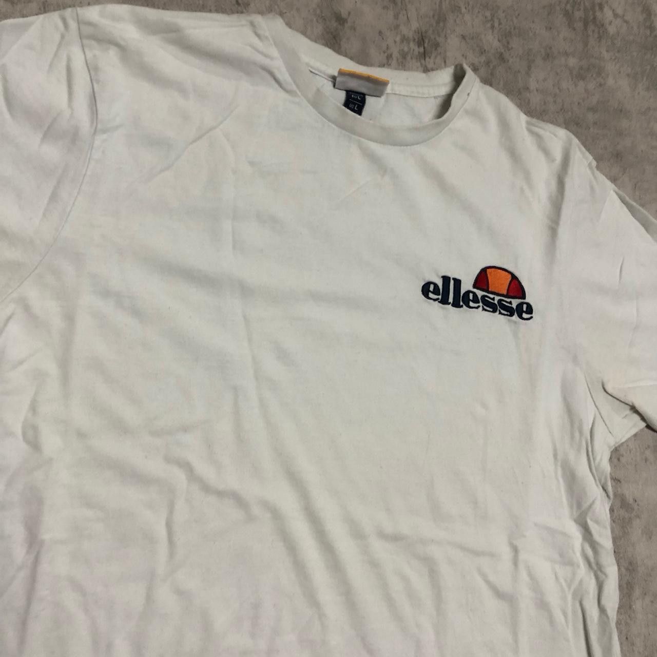 Ellesse White Ellesse T-shirt with a small mark on the front Size US L / EU 52-54 / 3 - 2 Thumbnail