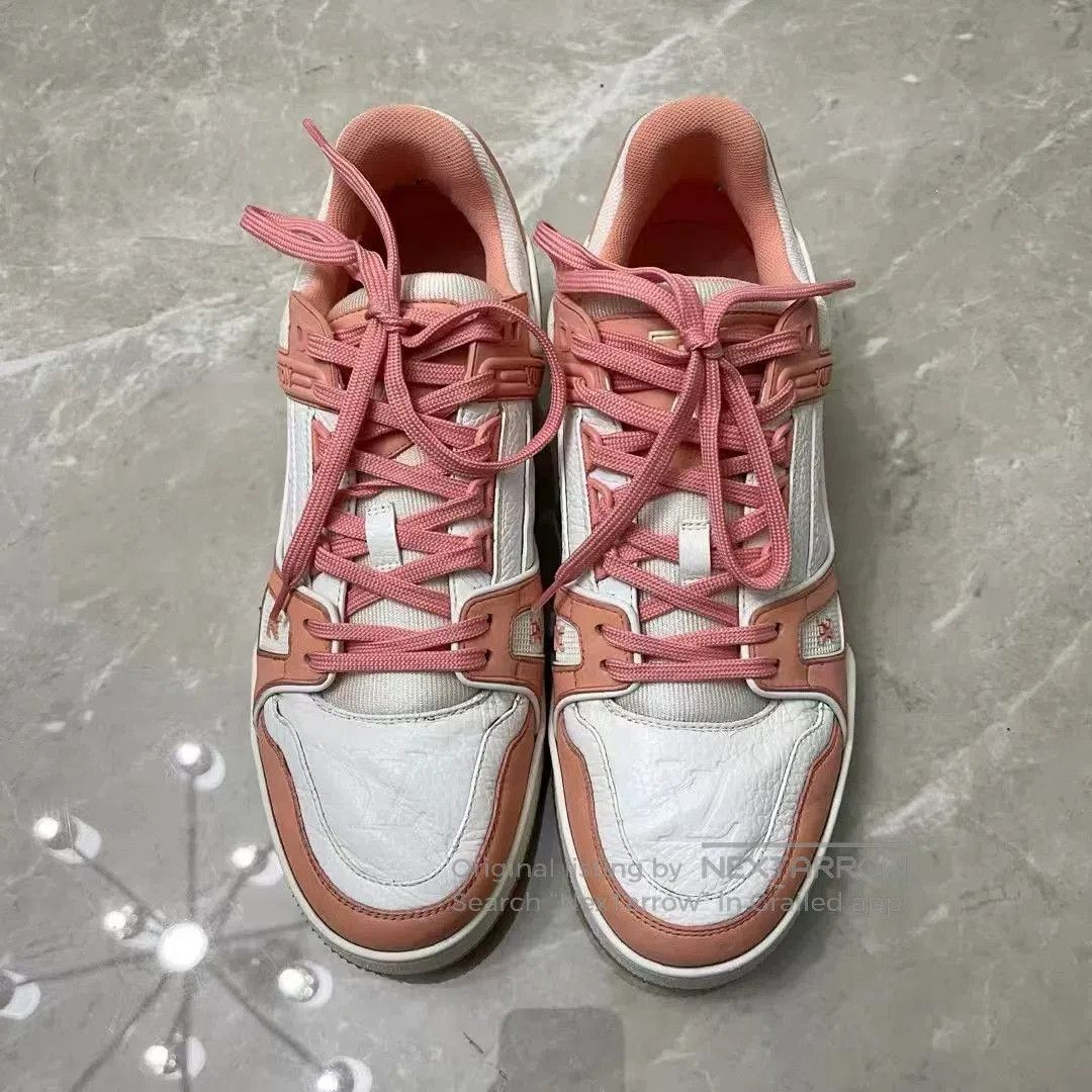 Louis Vuitton Louis Vuitton LV Peach Pink Trainer. Size US 7.5 / IT 37.5 - 2 Thumbnail