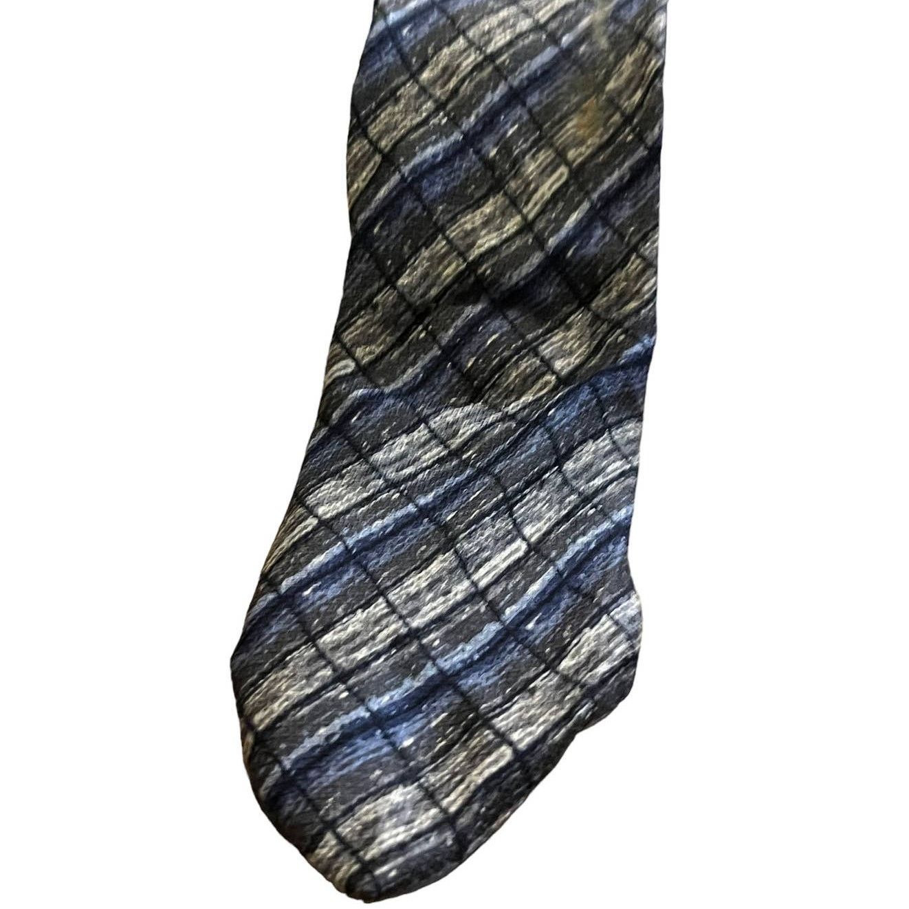 Missoni Missoni blue and gray geometric shapes silk tie Size ONE SIZE - 2 Thumbnail