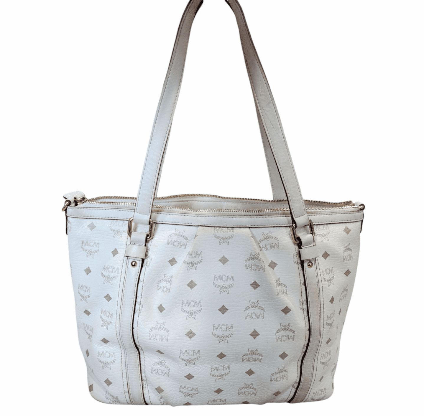 MCM Mcm White Visetos Tote Bag Size ONE SIZE - 15 Thumbnail