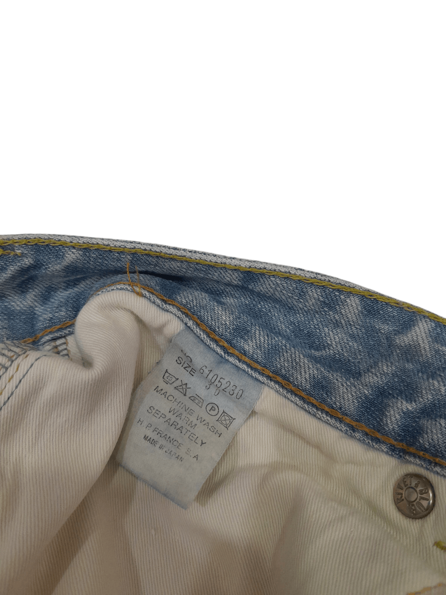 Designer × Japanese Brand Rivet & Blue Japan Denim Distressed (F406) Waist 33 Size US 33 - 6 Thumbnail