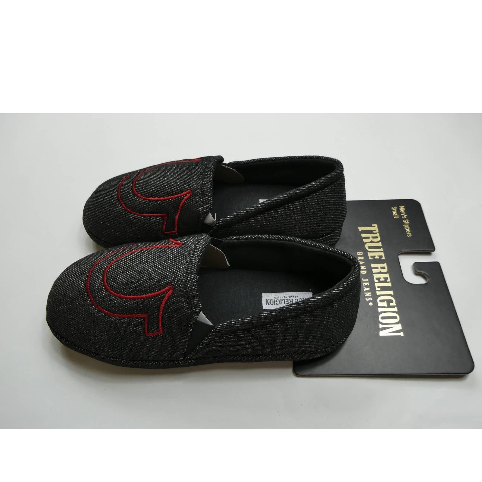 True Religion men's TRUE RELIGION slippers, dark gray, small, 7-8, NWT Size US 7.5 / EU 40-41 - 2 Thumbnail