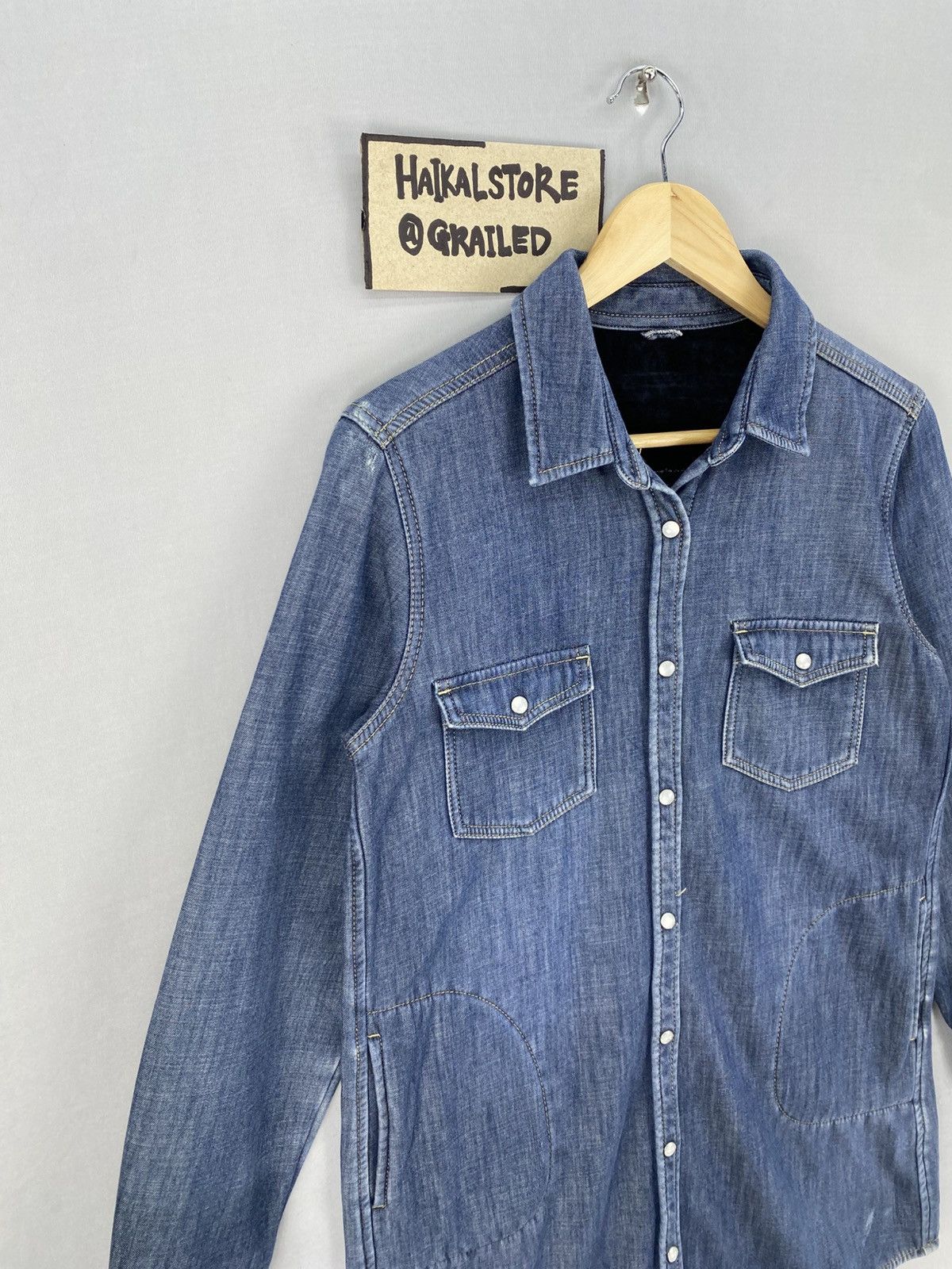 Japanese Brand Vintage Closshi Premium Blue Denim Jacket Size S / US 4 / IT 40 - 2 Thumbnail