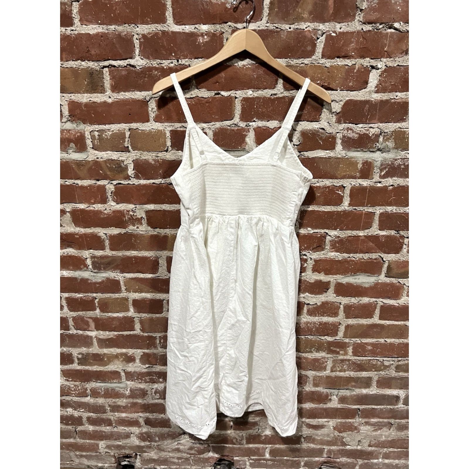 Old Navy Old Navy Womens Sleeveless White Slip Dress Midi L Size L / US 10 / IT 46 - 2 Thumbnail