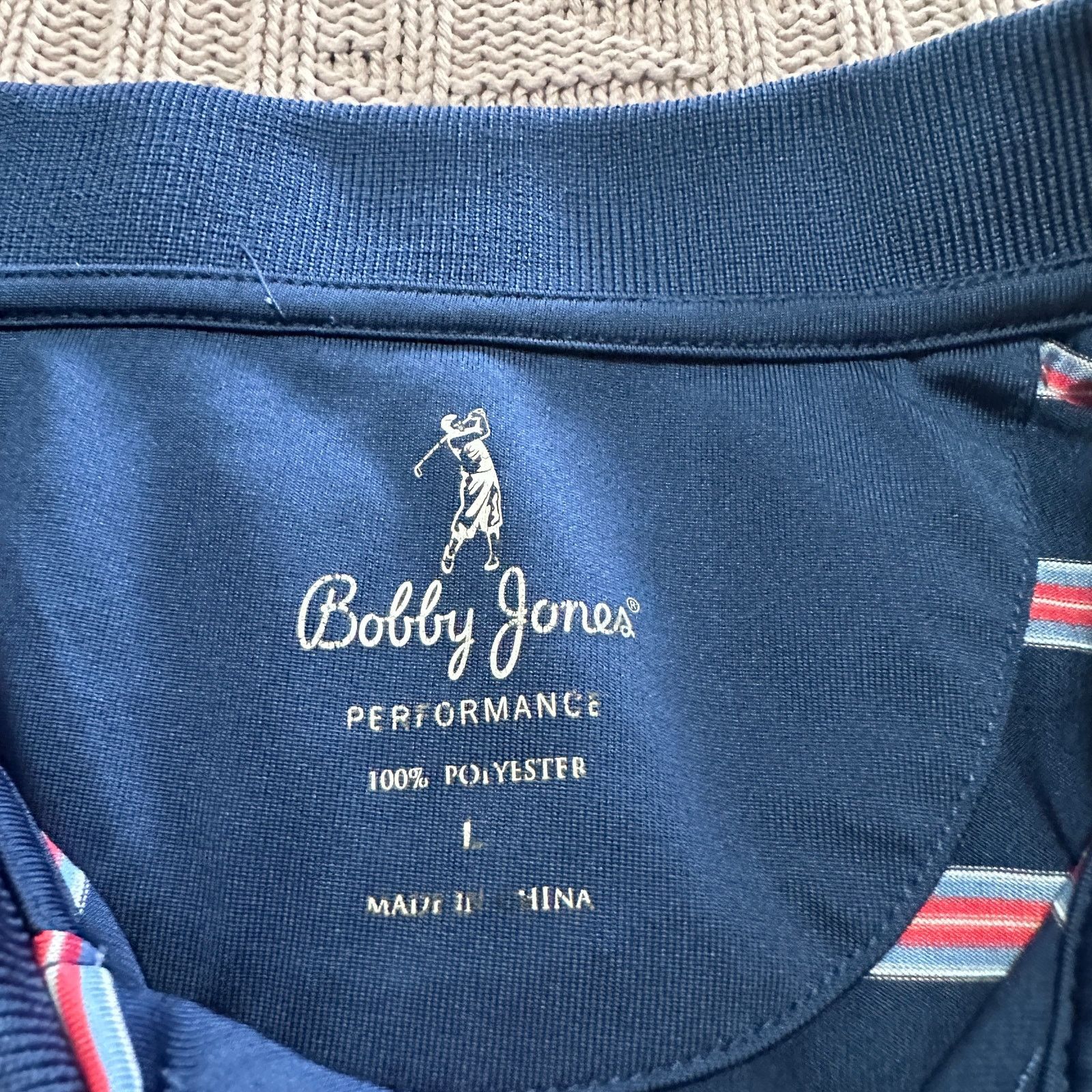 Bobby Jones Bobby Jones navy striped polo Size US L / EU 52-54 / 3 - 4 Thumbnail