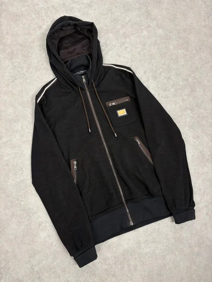 Dolce & Gabbana 2010s Dolce & Gabbana Black Classic Zip-up Hoodie Size US M / EU 48-50 / 2 - 4 Thumbnail