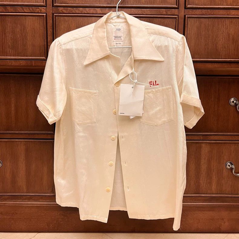 Visvim visvim Silk cream-white shirt 2505-Nextarrow Size US S / EU 44-46 / 1 - 2 Thumbnail