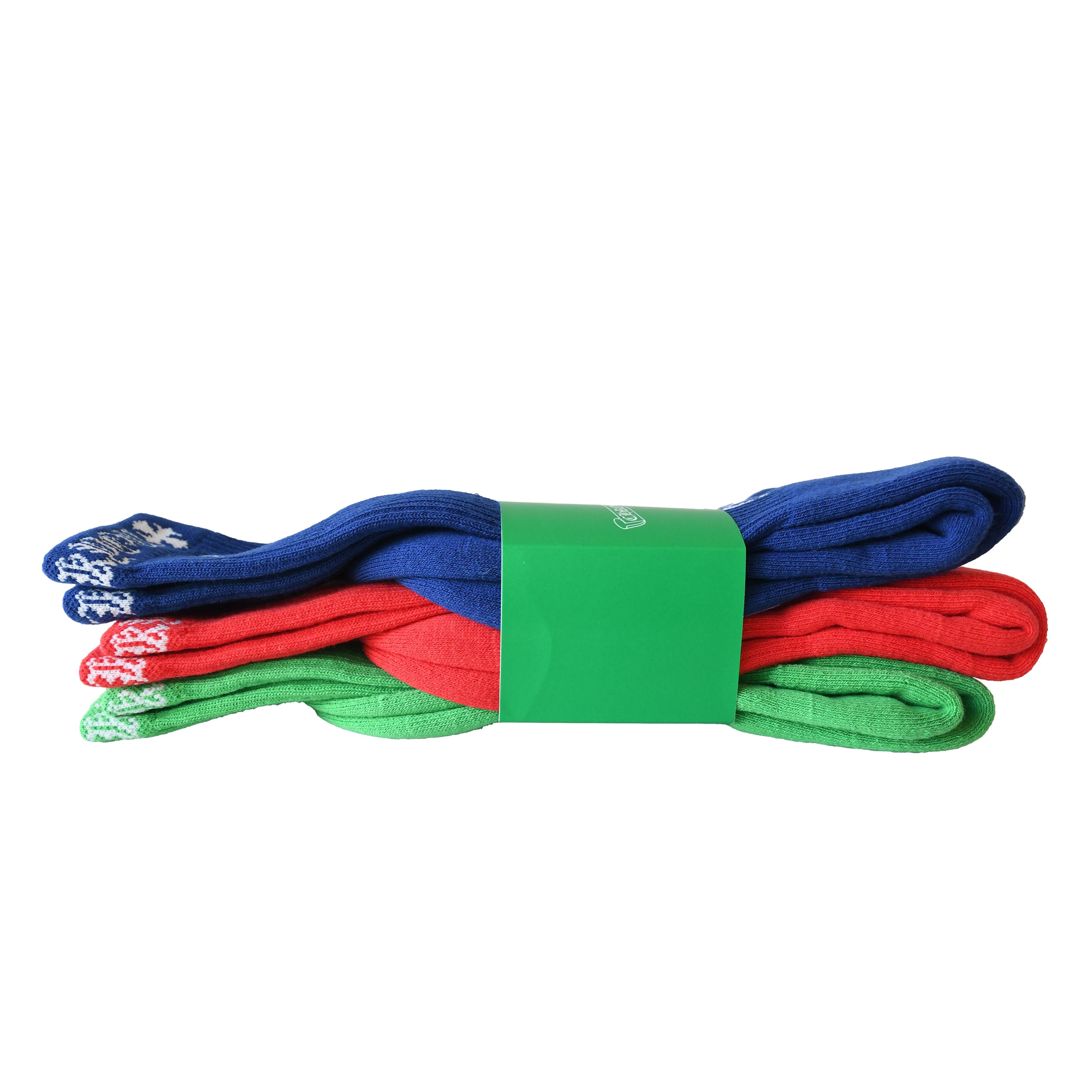 Chrome Hearts Chrome Hearts CH Socks 3-Pack Set Blue Red Green Size ONE SIZE - 3 Thumbnail