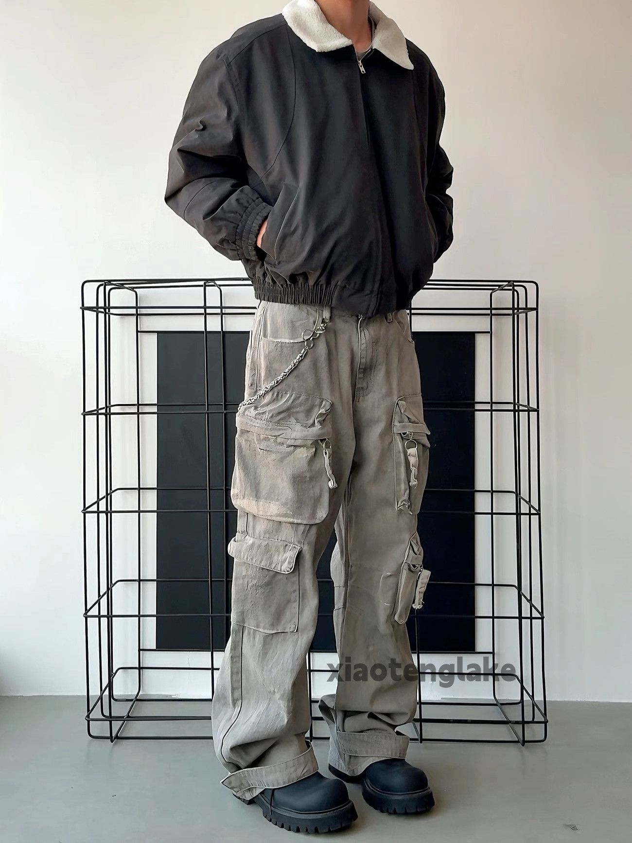 Vintage Utility punk yuppie grunge loose baggy cargo pants Size US 28 / EU 44 - 4 Thumbnail