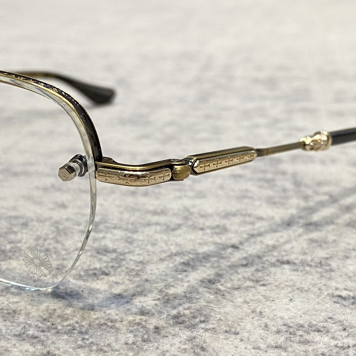 Chrome Hearts HROME HEARTS FROSTED Antique Gold/Dark Tortoise Size ONE SIZE - 2 Thumbnail