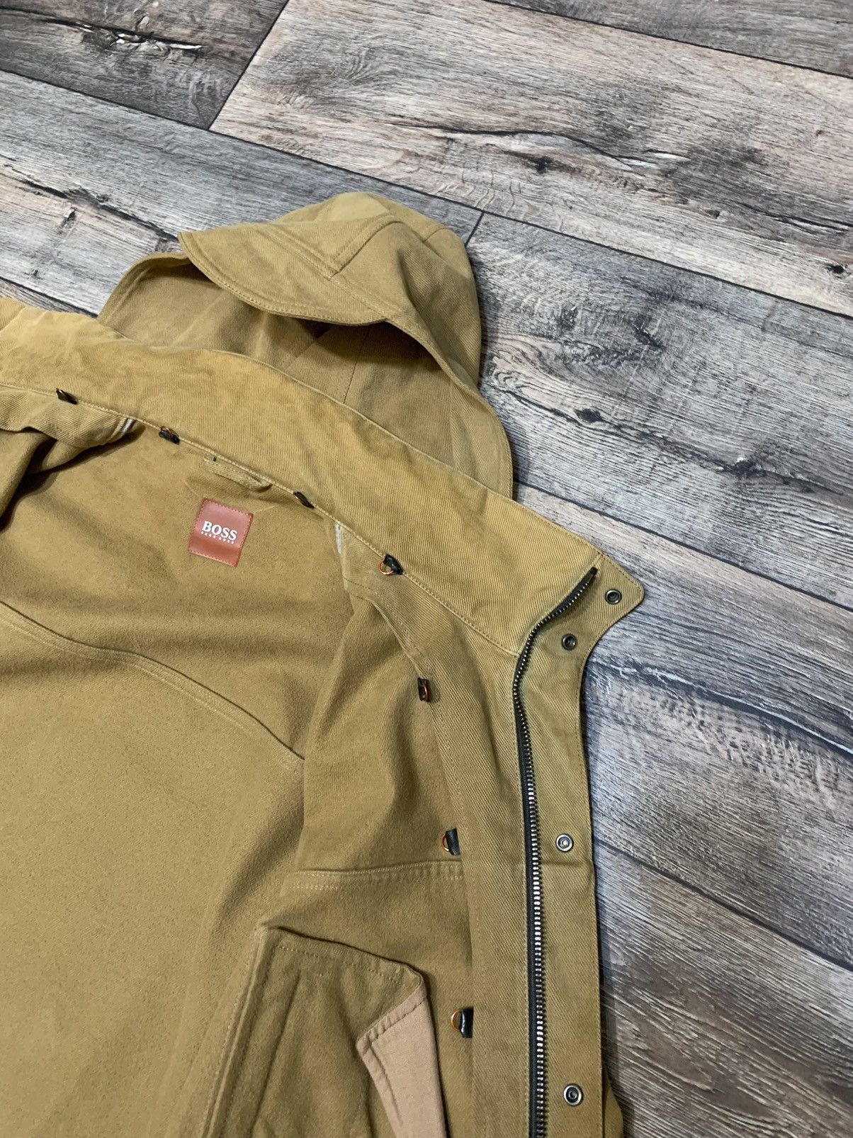 Hugo × Hugo Boss Vintage Hugo Boss Long Brown Thick Cotton Parka Jacket Size US M / EU 48-50 / 2 - 7 Thumbnail