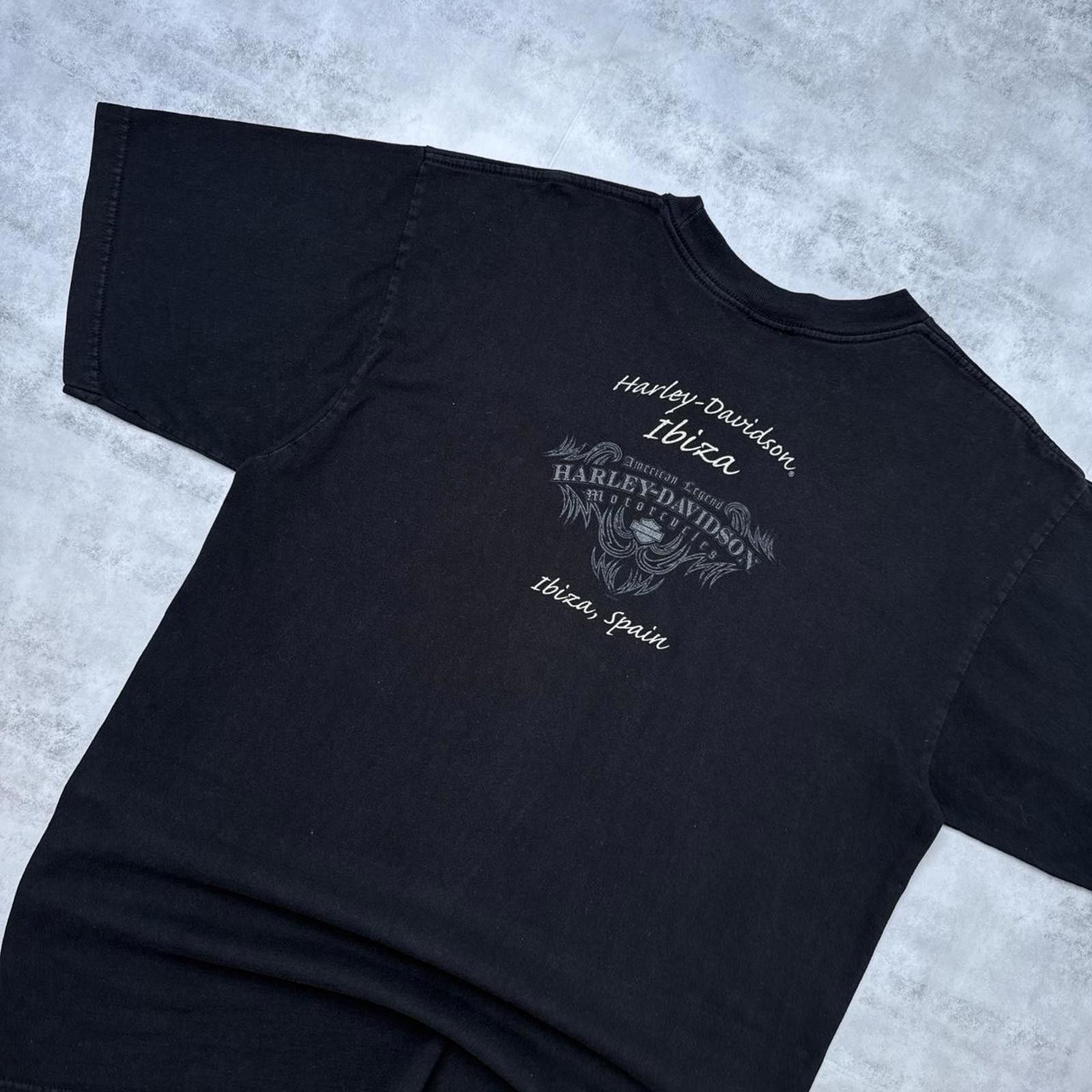 Harley Davidson Y2K Harley Davidson 00s Ibiza Spain Motorcycle T shirt Size US XL / EU 56 / 4 - 7 Thumbnail