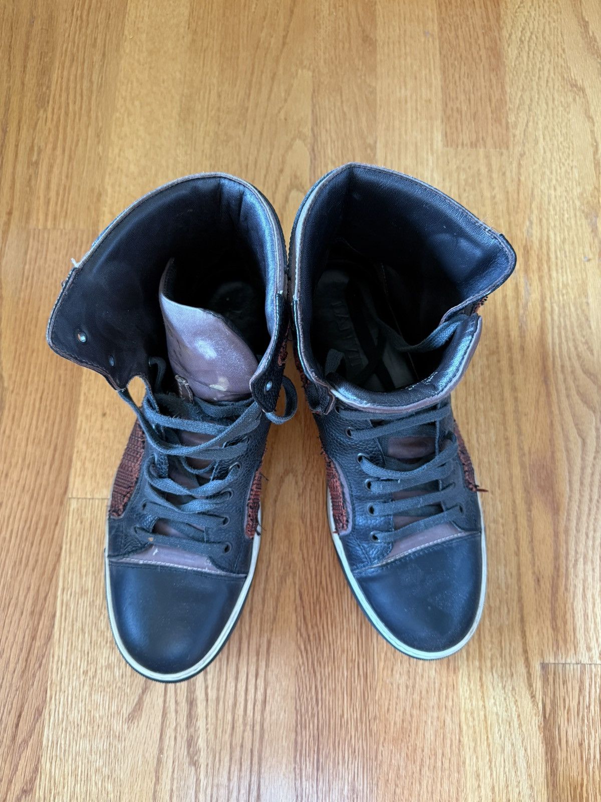 Lanvin Lanvin Leather High-Top - Black/Red Size US 10 / EU 43 - 5 Thumbnail