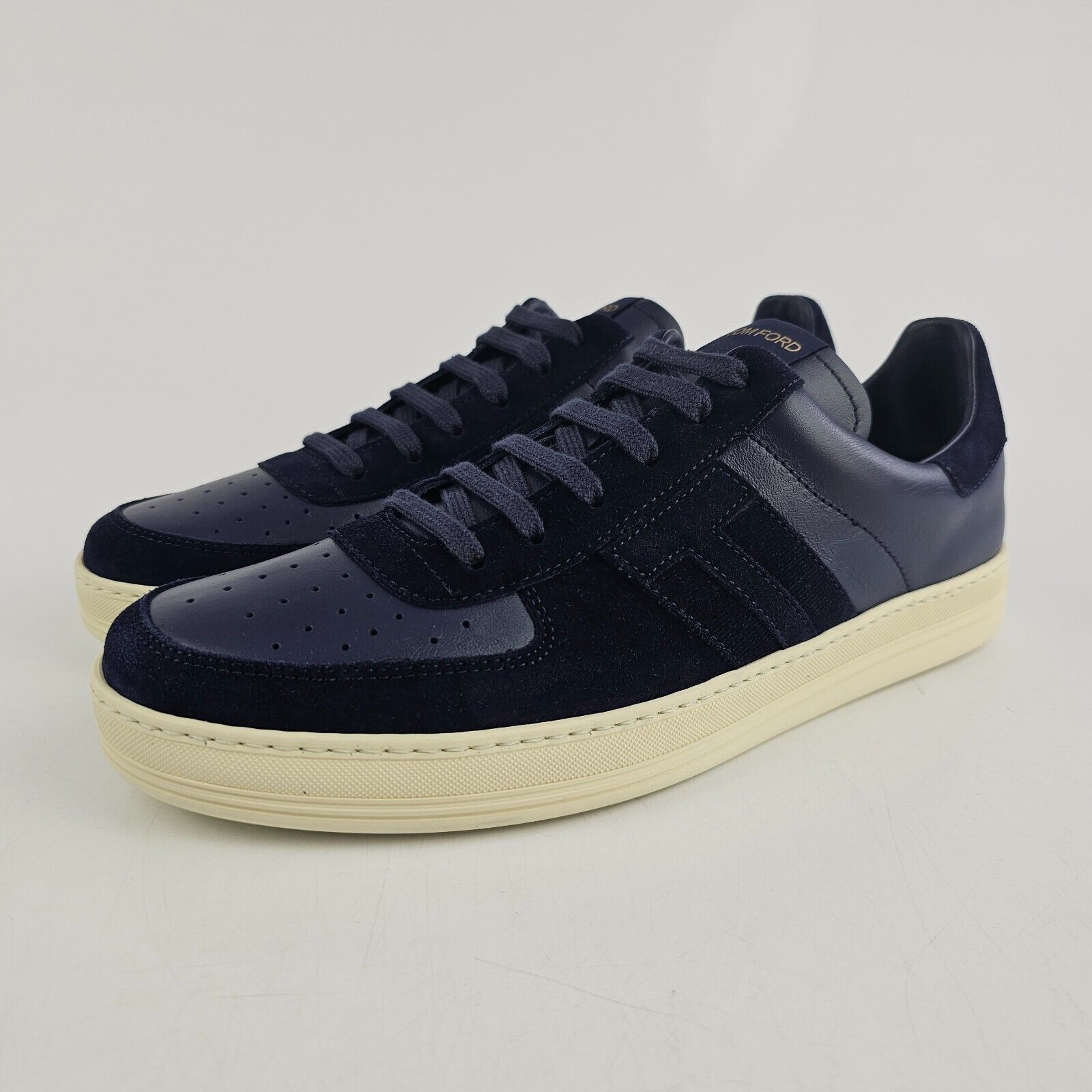 image of Tom Ford Radcliffe Blue Leather Sneakers New, Men's (Size 7)