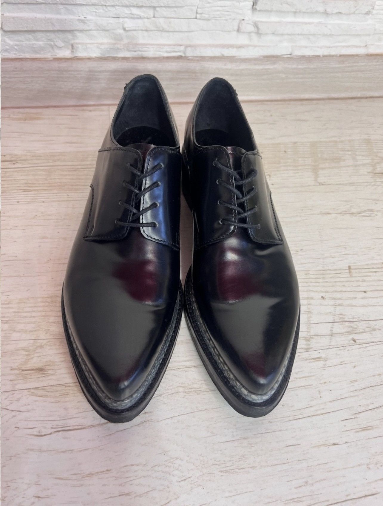 Acne Studios Acne Studios Lark Leather Loafers Black Snake Panel Size 40 Size US 10 / IT 40 - 3 Thumbnail