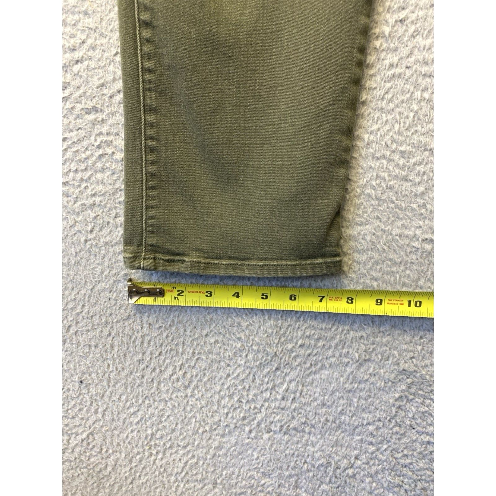 Levi's Levi's Women's Mid Rise Skin Jeans Pants 34x30 Green Denim Cotton Elastodiene Straight Leg Relaxed Fit Front Pocket Back Pocket Coin Pocket Womens Size 24" / US 00 / IT 34 - 6 Thumbnail